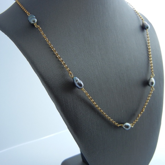 Tahitian pearl 14k necklace